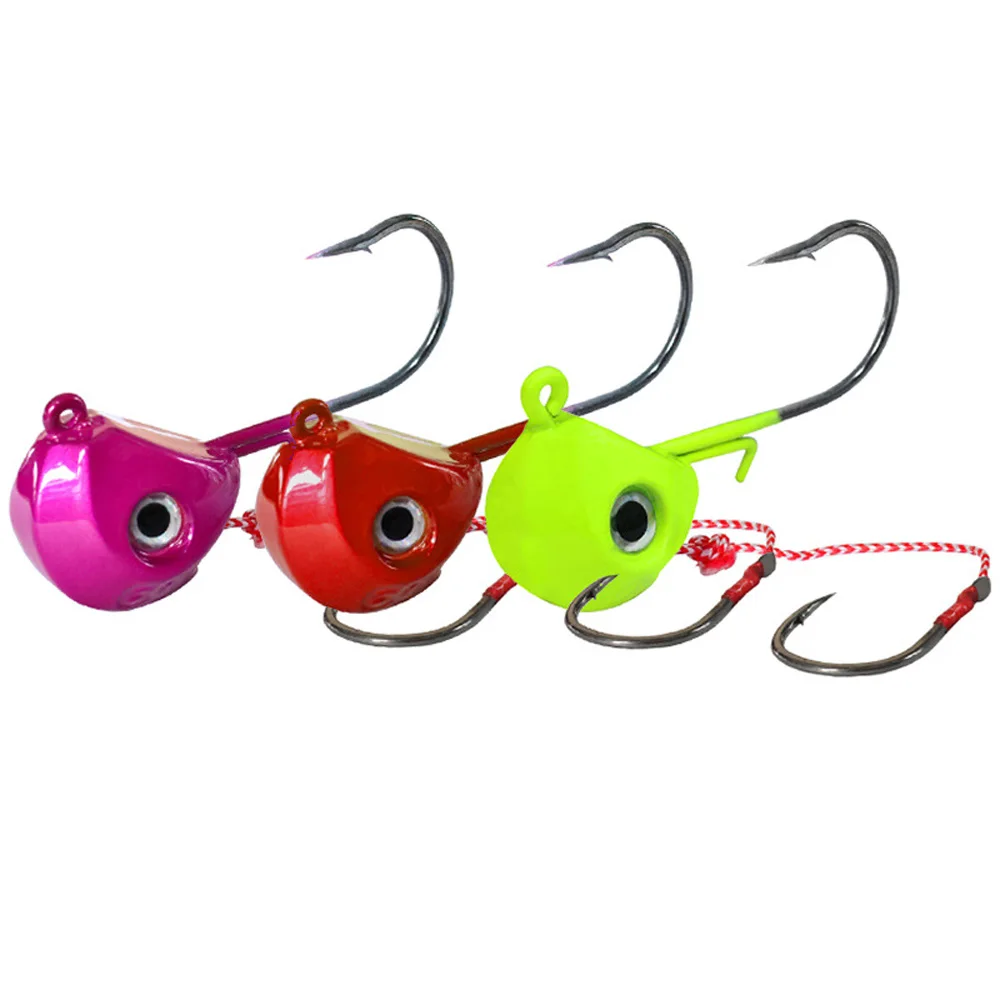 Nuevo Señuelos JIG grandes 40g 60g 80g 100g, anzuelos de Pesca con cabeza de Metal con un solo gancho, accesorios de Pesca, equipo de Pesca en el mar - imagen 5
