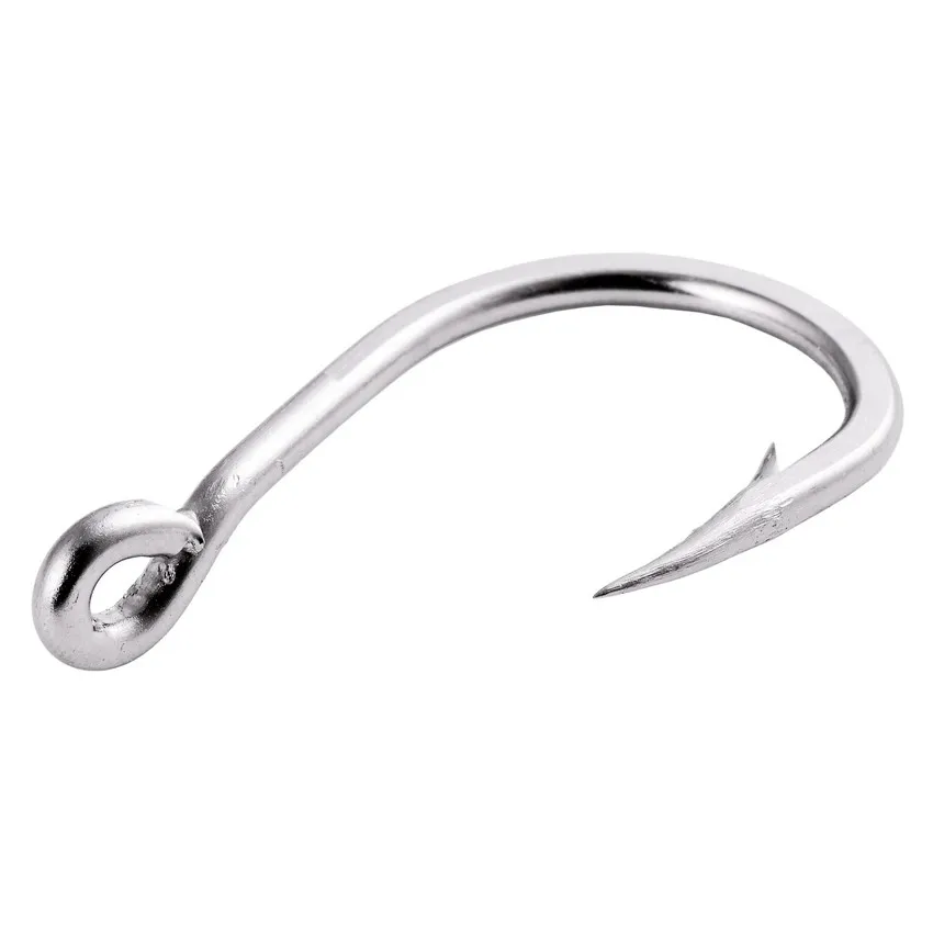 100 Uds anzuelos de pesca de alto carbono con ojo carpa bagre 1/0 # -13/0 #   Anzuelo de plantillas de pescado, anzu blanco, aparejos de anzuelos japoneses - imagen 4