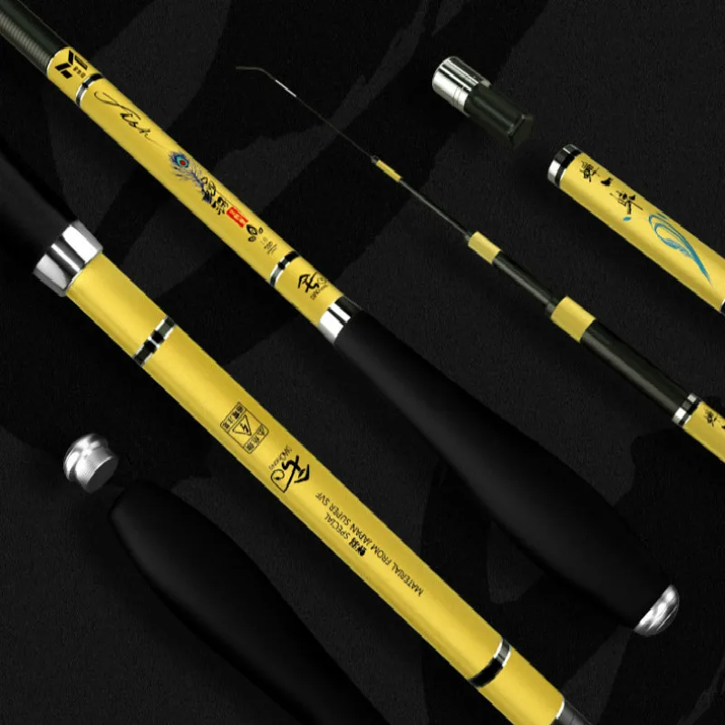 Caña de pescar telescópica de carbono, aparejo telescópico portátil para carpa, ultraligero, 60T - imagen 5