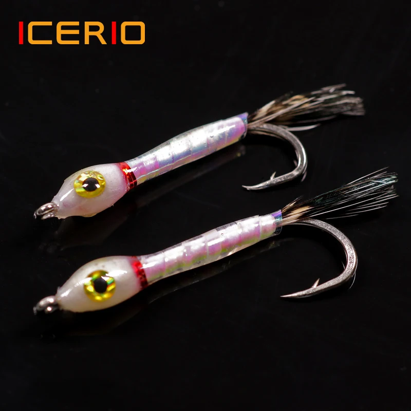 ICERIO-pez pequeño de 4 uds, perca de trucha, señuelo de la pesca con cebo