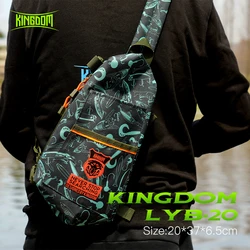 Kingdom-Bolsa de pesca multifunción, 37cm x 20cm x 6,5 cm, bandolera de un solo hombro, bolsa de pecho, herramienta de pesca portátil, bolsa para exteriores