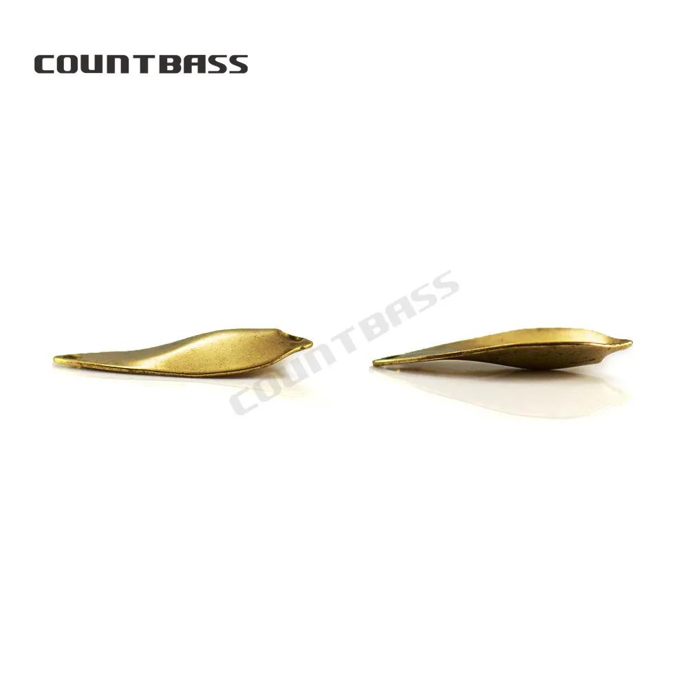COUNTBASS 50 Uds. Cucharas de pesca de salmón de latón en blanco 1,2g (3/64oz) Área de trucha giratoria señuelos de pescador sin pintar - imagen 4