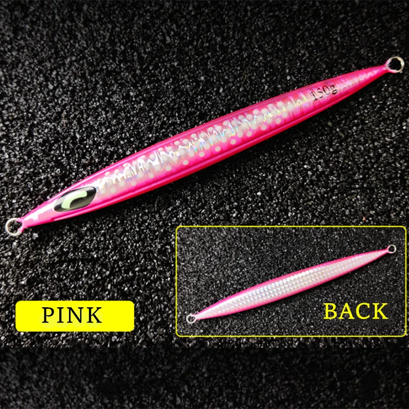 JIGGING PRO 100g 150g 200g 250g 300g plantillas de Metal de agua salada señuelo de pesca de aguas profundas plantillas de velocidad Vertical - imagen 4