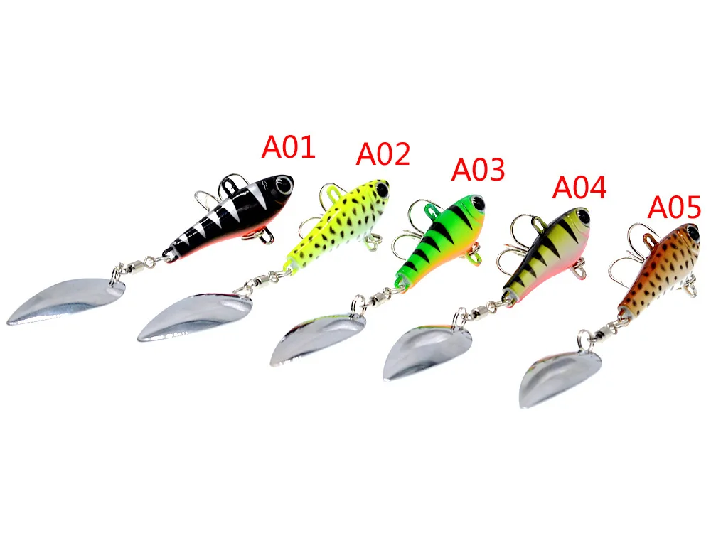 Señuelo de pesca Jig Head Fish 20g VIB cucharas de rotación pesca en el océano Spinner de agua dulce señuelos de Metal artificiales cebo 1 pieza venta - imagen 4