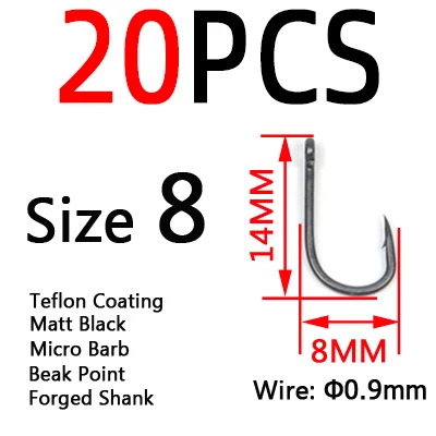20pcs  Size 8