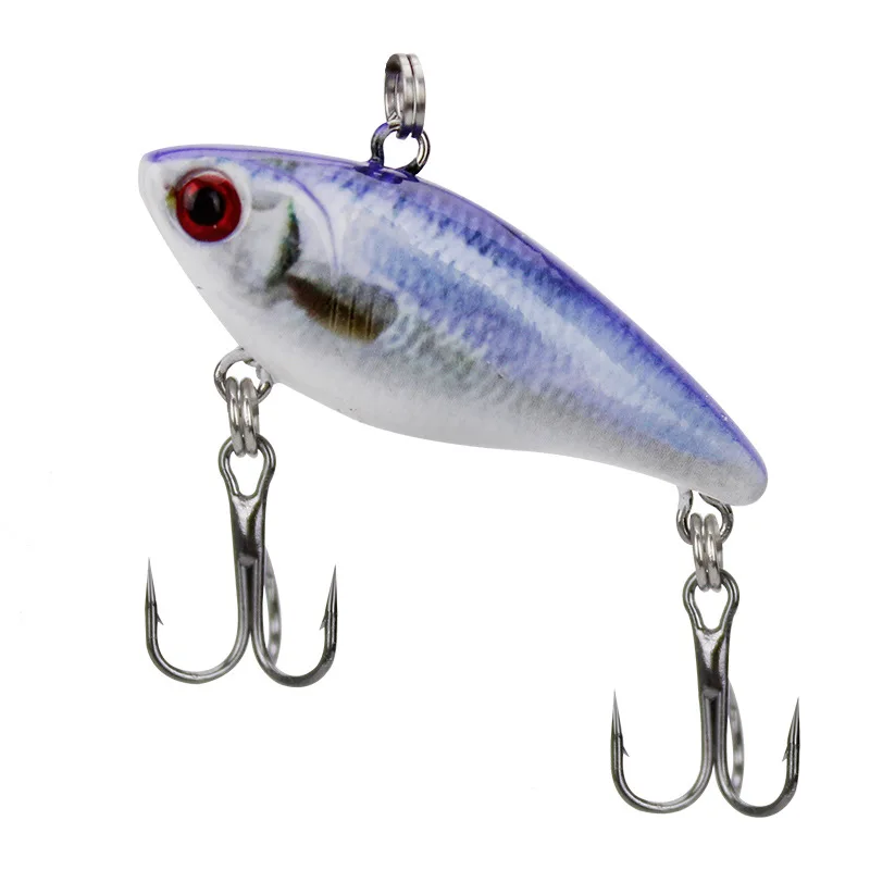 Señuelo de pesca tembloroso, Mini cebo duro de plástico con vibración VIB, bolas de acero de 4cm/3,5g, construcción en fundición larga, 1 pieza en oferta - imagen 4