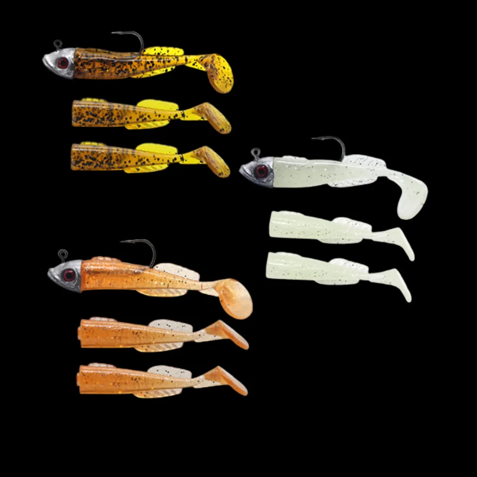 WALK FISH-Señuelos de Pesca de silicona, cabeza de plomo, 5,6 cm, 7,6g - imagen 4