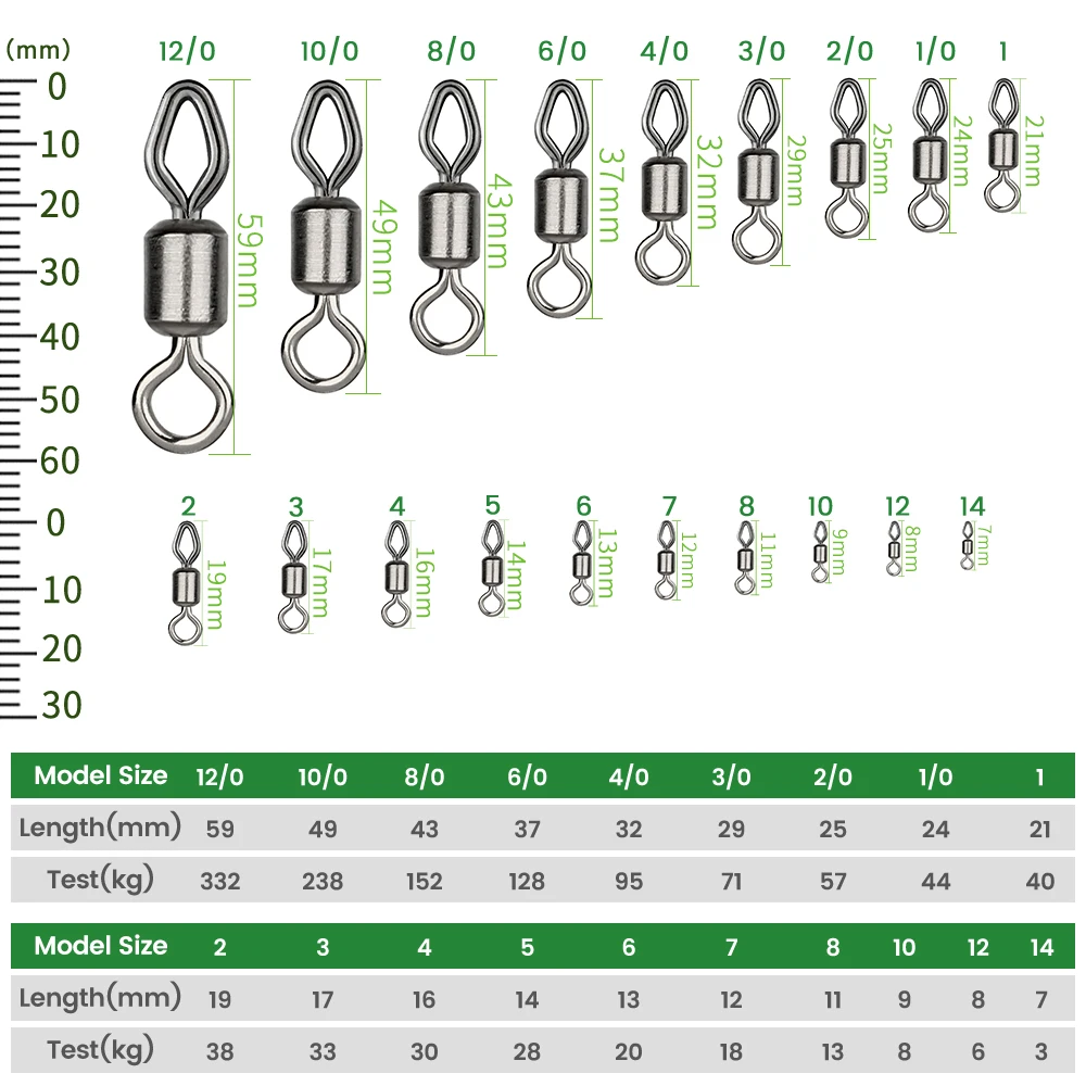 DNDYUJU-eslabones de pesca de acero inoxidable, accesorio giratorio redondo y de diamante, Conector de anillo sólido, 200 piezas - imagen 2