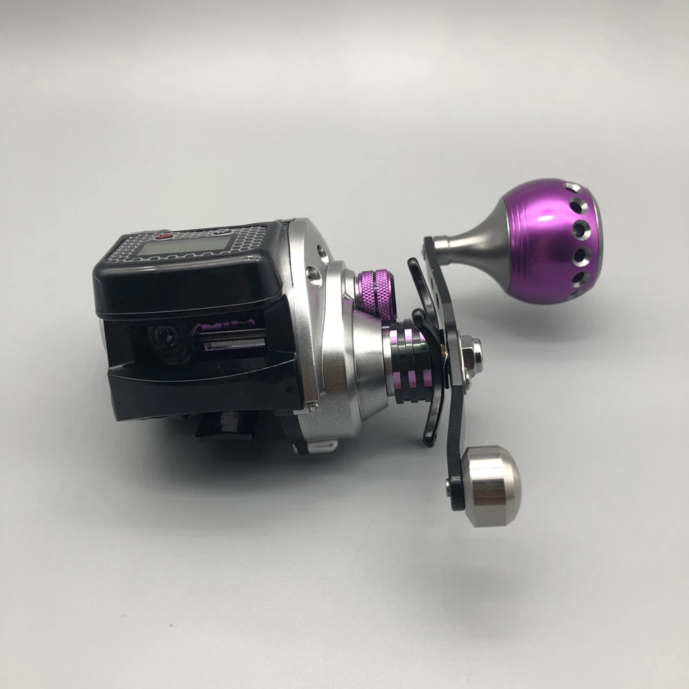 Carrete de pesca electrónico con pantalla Digital, medición de profundidad del agua, contador de línea de perfil bajo de alta velocidad, rueda de Baitcasting 16 + 1BB - imagen 2