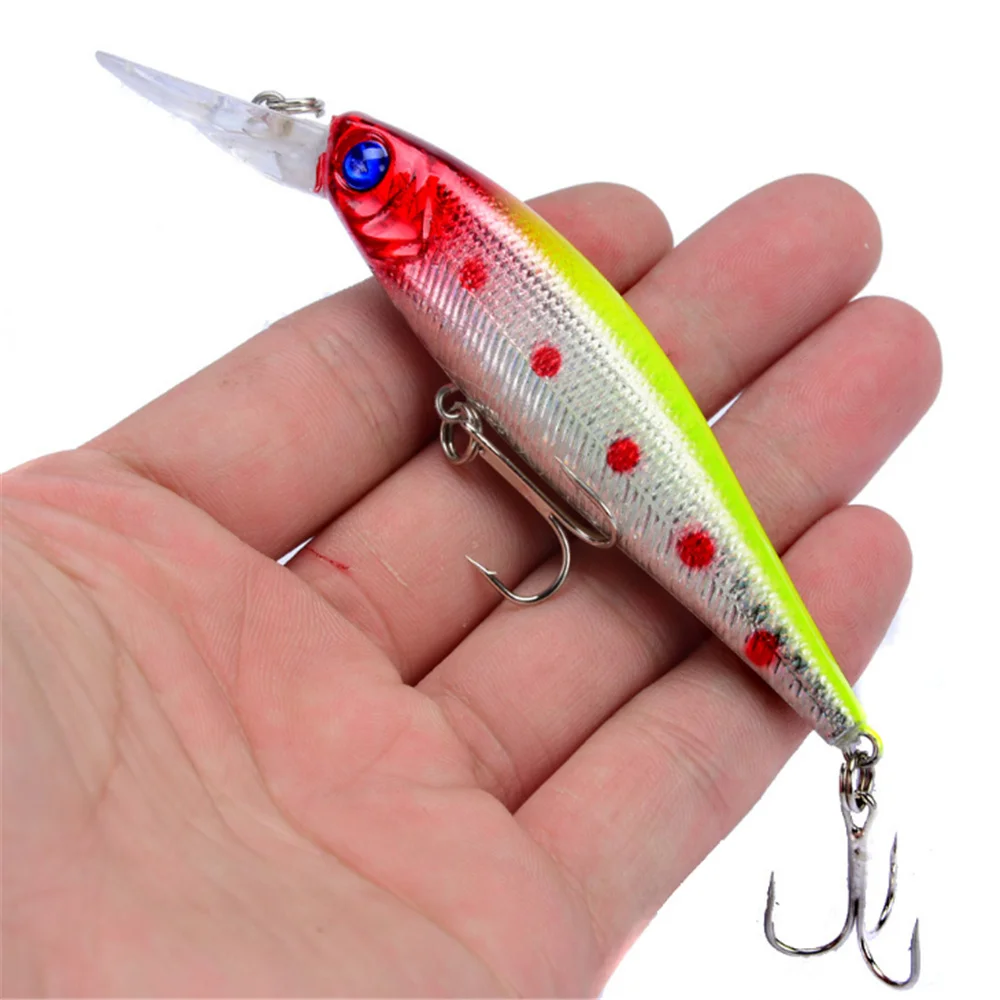 1 Uds. Señuelos de Pesca flotantes Minnow 10cm 9,4g trucha cebo duro de plástico realista Jerkbait Bass Pike Wobblers Crankbait aparejos de Pesca - imagen 4