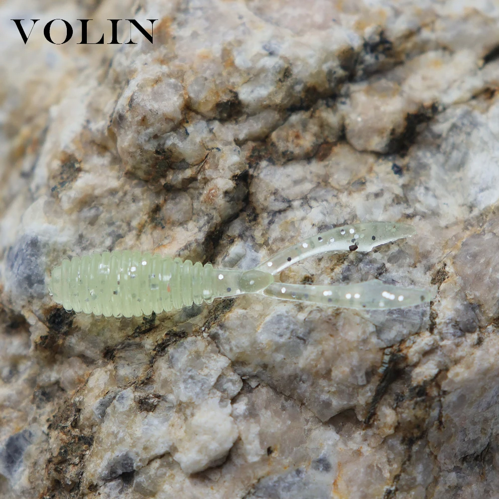 VOLIN-señuelo de pesca suave 20 piezas, 36mm, 0,35g, Artificial, suave, UL, señuelo de pesca de trucha, Wobblers, cebo biónico, señuelos de natación - imagen 4