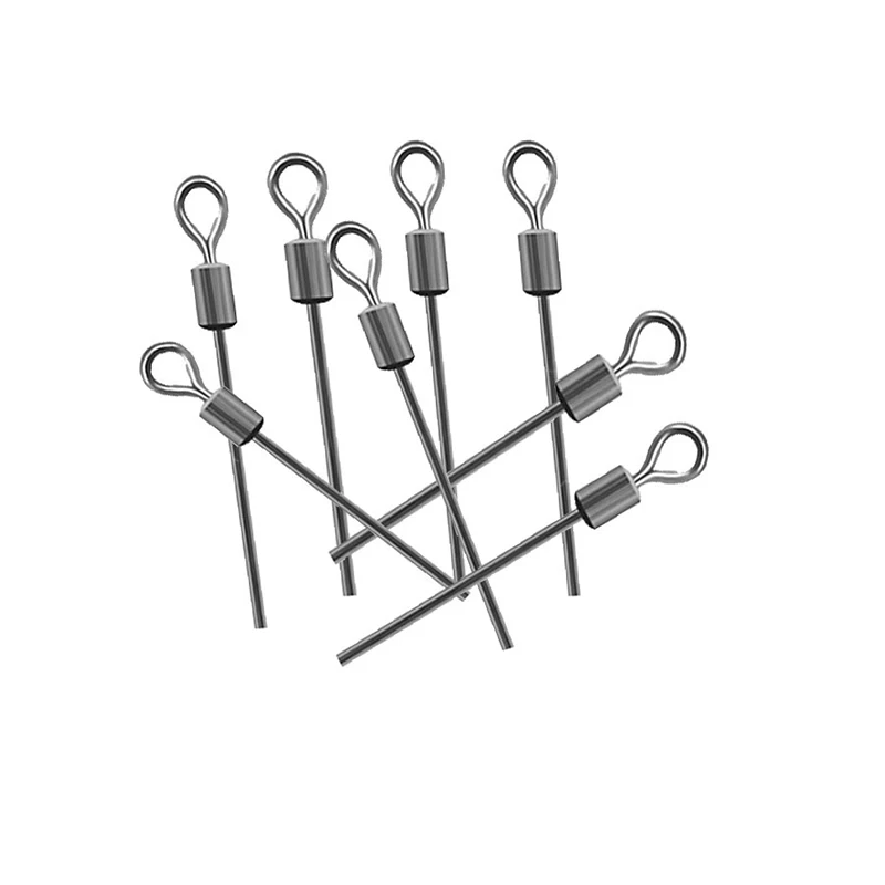 Alambre de acero duro de 20 piezas, rodamientos giratorios de pesca de caña larga, rodamiento de bolas, anillos sólidos giratorios para accesorios de pesca de carpa - imagen 3