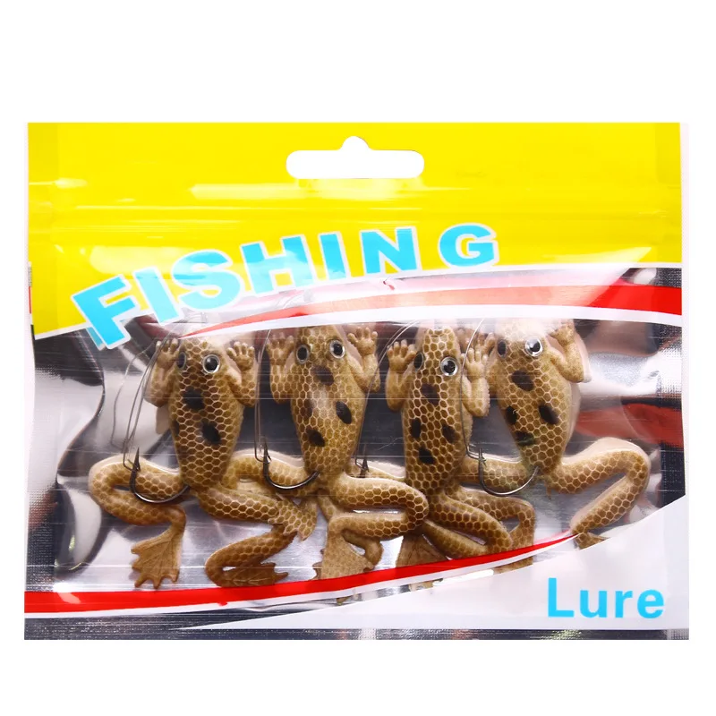 Señuelo de pesca con cebo de rana, cebo Artificial suave de 5,2g/6cm, Wobbler Spinner con cabeza de serpiente, Crankbait, aparejos de pesca con cebo de silicona envolvente - imagen 5