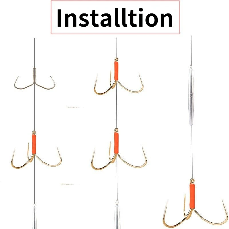 Anzuelos agudos afilados para Pesca, Anzuelos triples para Pesca De Mar, 10 unidades - imagen 4