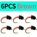 6pcs Brown