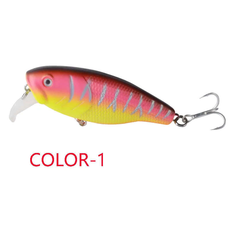 POETRYYI-Señuelos de Pesca de 8cm y 14g, señuelos Crankbait, Wobblers para Lucio, aparejos de pesca, cebo duro Artificial, pececillo negro - imagen 3