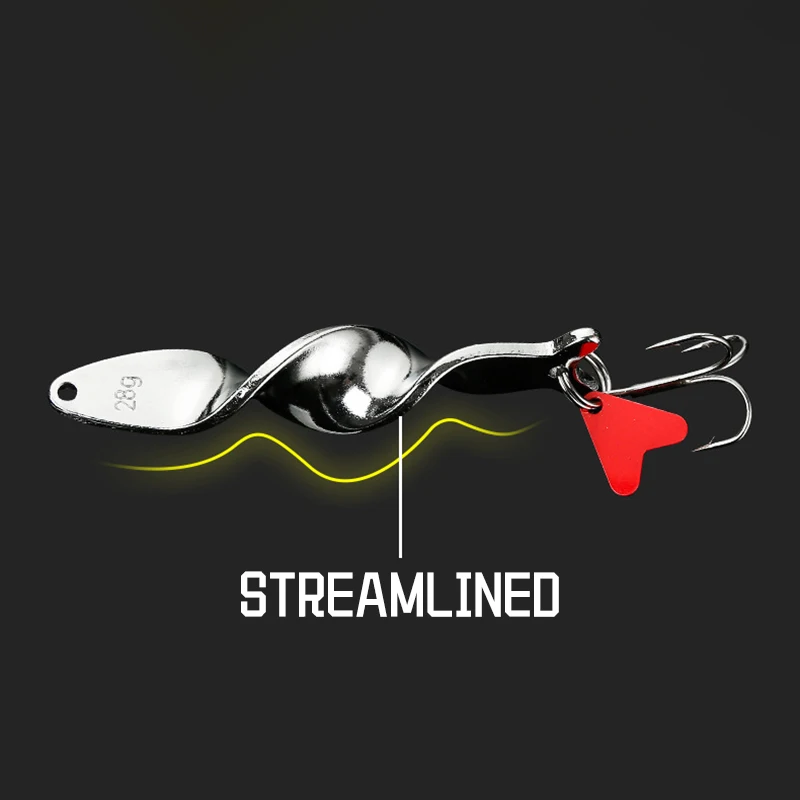 Señuelo giratorio para Pesca, cebo duro giratorio para trucha, lucio, Pesca, aparejos de gancho triple, 7g, 10g, 14g, 21g, 28g, 1 unidad - imagen 4