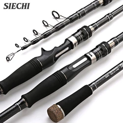 SIECHI-Barra de señuelo telescópica portátil, caña de señuelo vibratoria de carbono, mango recto, mango de pistola, 1,8-3,6 metros