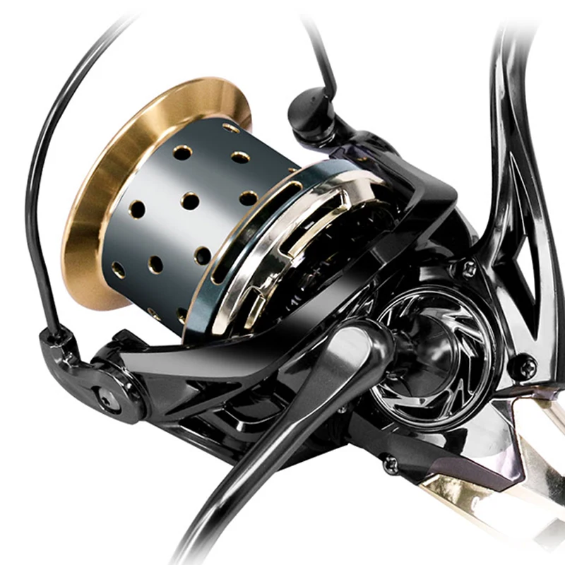 Carrete de pesca DEUKIO GX10000, carrete totalmente metálico, arrastre máximo, alta velocidad, 11 + 1BB, carrete giratorio para carpa, agua salada para accesorios - imagen 3