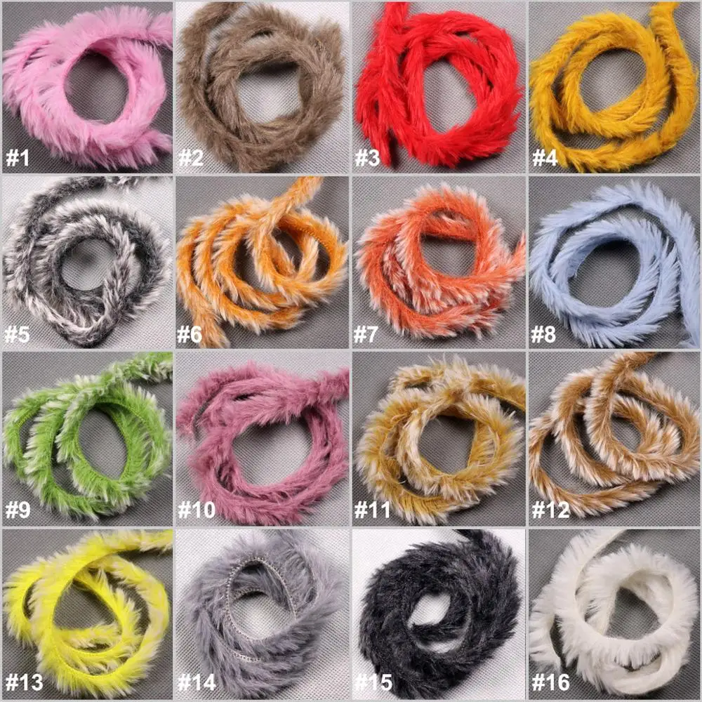 Wifreo-tira de conejo de imitación, Material de atado de plantilla para Zonker, Mosca, trucha, salmón, sacudida, paquete de 2m - imagen 3