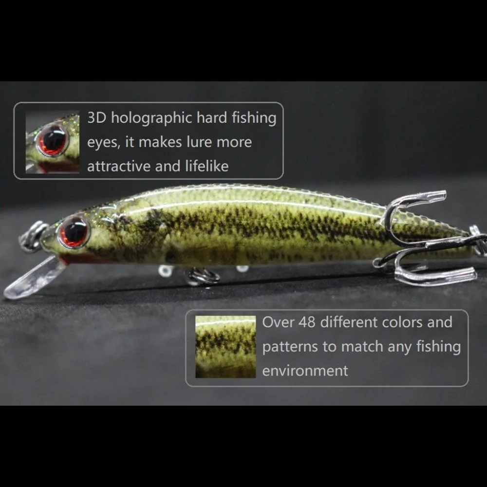 Señuelo de pesca wLure, 9cm, 7g, cuentas de plástico para hacer sonido nítido, patrones realistas, hoja de corte flotante para pececillo, anzuelos de pesca HM641 - imagen 4