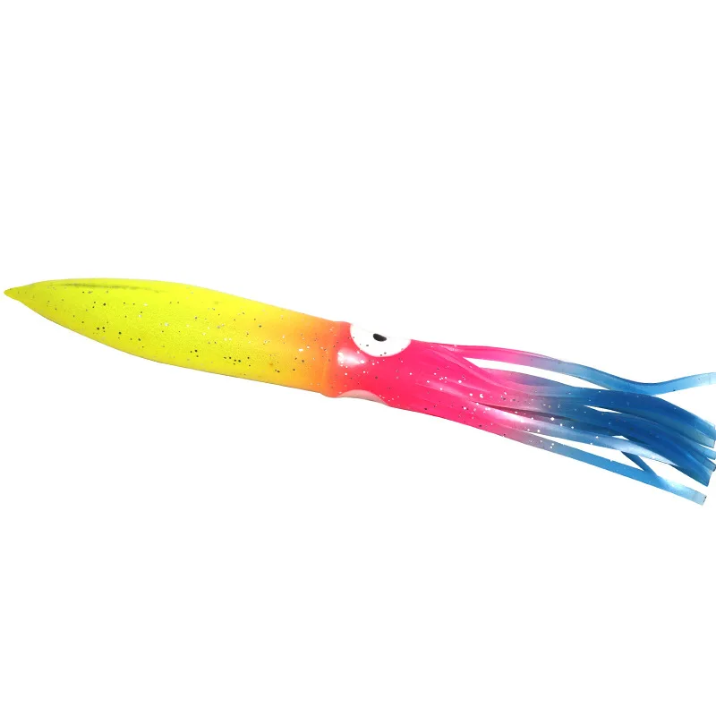 Cebo Artificial de silicona blanda, cebo de pesca de gusanos Swimbaits, 3 colores tipo pulpo, 18,5 cm, 14g, 10 unids/lote - imagen 4