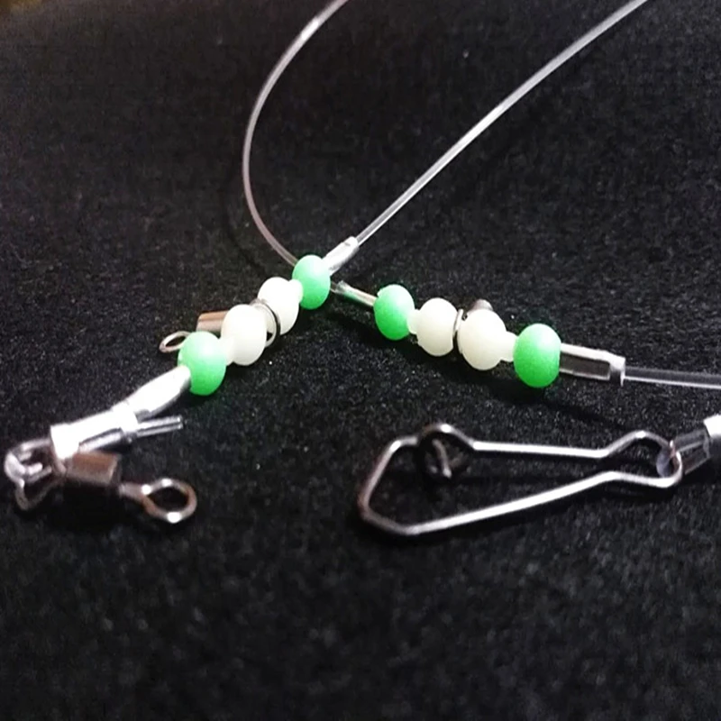 Línea de aparejos de pesca giratoria, Pin de cuentas fluorescente, enrollador, antienredos, accesorios de equipo de pesca en el mar, 5 piezas - imagen 4