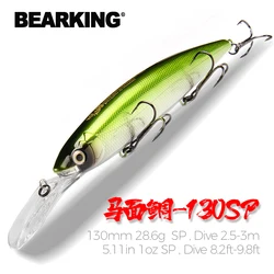 Bearking-Señuelos de Pesca de calidad profesional, cebo duro para buceo de 130-3m, wobblers, aparejos de cebo Artificial para pececillos, 28,6mm, 2,5g