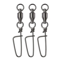 Conector Giratorio Coastlock con Rodamiento – Plata y Negro
