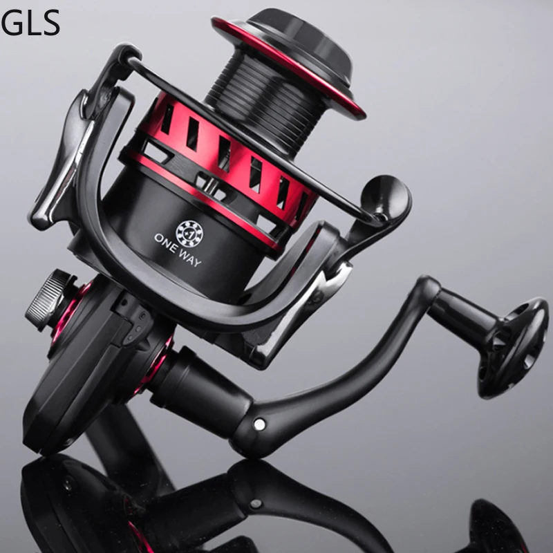 GLS-carrete giratorio de cuerpo de aleación de aluminio para pesca en agua salada, bobina de Metal 1000: 7000, 5:1/5,1: 1, 1/5-4,7 - imagen 4