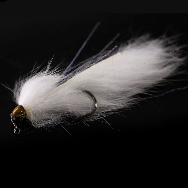 3 uds verde negro blanco cono cabeza de cuentas de cobre Bass Pike Streamer mosca trucha moscas para pesca señuelos con mosca 1/0 anzuelo de plantilla Aberdeen - imagen 3