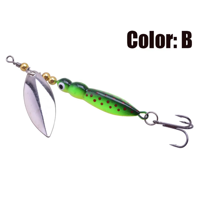 Señuelos de Pesca de fundición larga, cebo giratorio luminoso de 70mm y 14,5g, cebo duro Artificial de Metal, aparejos para lucios, 1 unidad - imagen 4