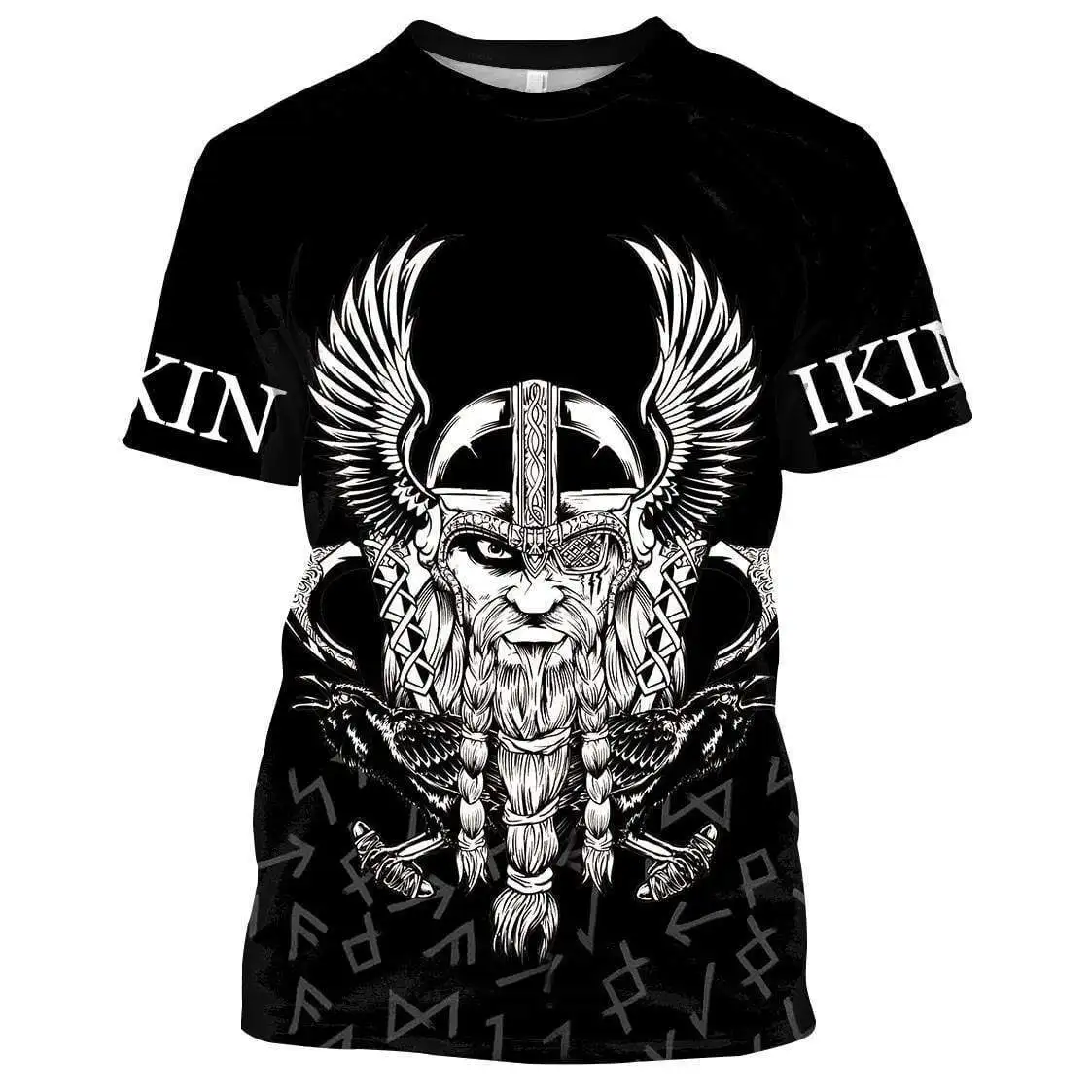 Camiseta con estampado 3D de Huginn and Muninn para hombre, camisa de manga corta Harajuku, tops informales Unisex, TX236, verano, 2023 - imagen 5