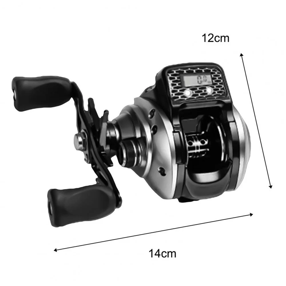 Carrete de pesca de fundición 6,3: 1 16 + 1BB, pantalla Digital, mano izquierda/derecha, contador de línea de perfil bajo, equipo de aparejos de pesca - imagen 3