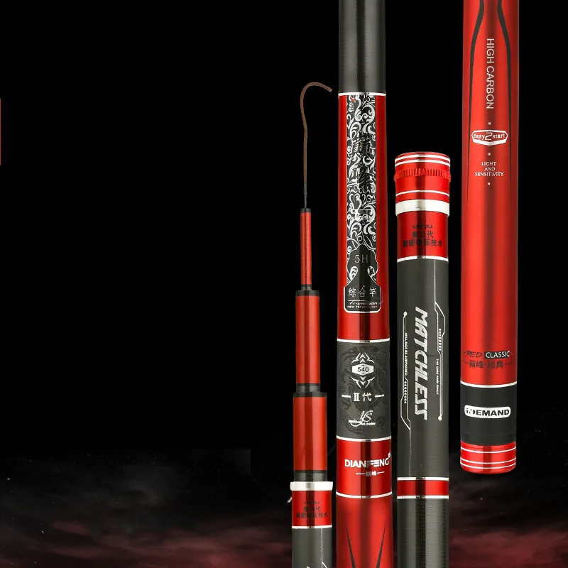Caña de pescar telescópica de fibra de carbono dura, superligera, 3,6 M/3,9 M/4,5 M/4,8 M/5,4 M/5,7 M/6,3 M/7,2 M, caña de pescar de Taiwán - imagen 3