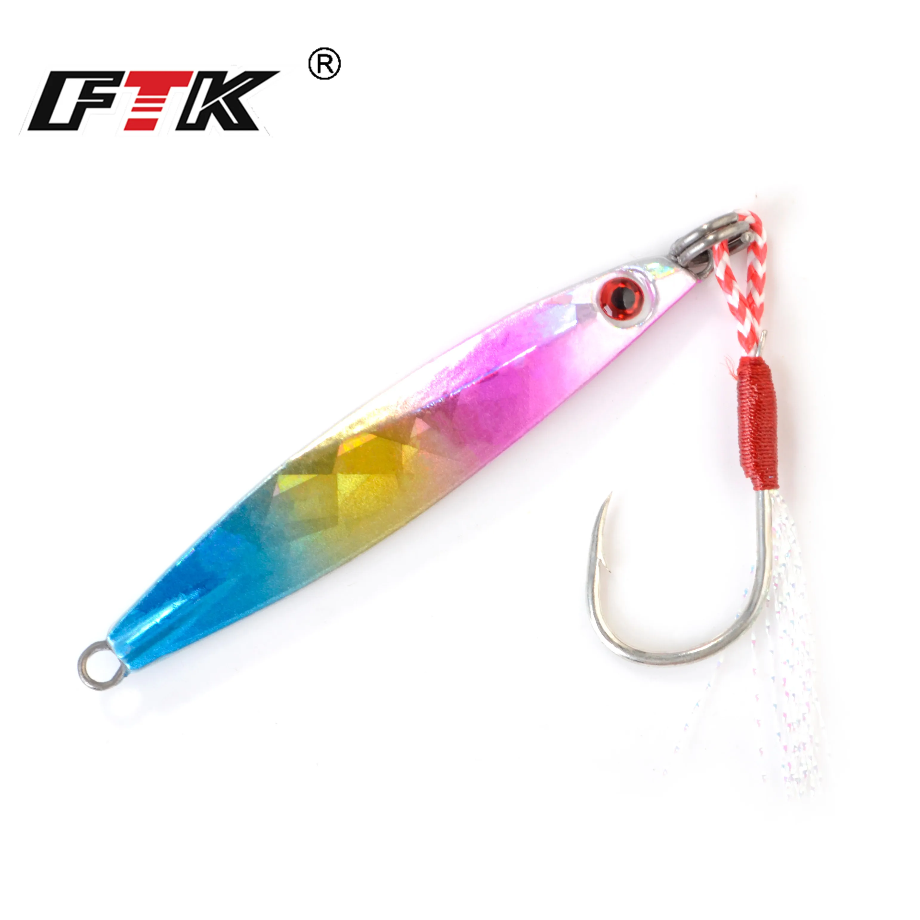 FTK-señuelo de pesca de plomo láser, 20g/67mm, 30g/80mm, 40g/88mm, ojos 3D, plantilla de Metal, Leurre, pesca en mar, Wobbler, cebos duros - imagen 2