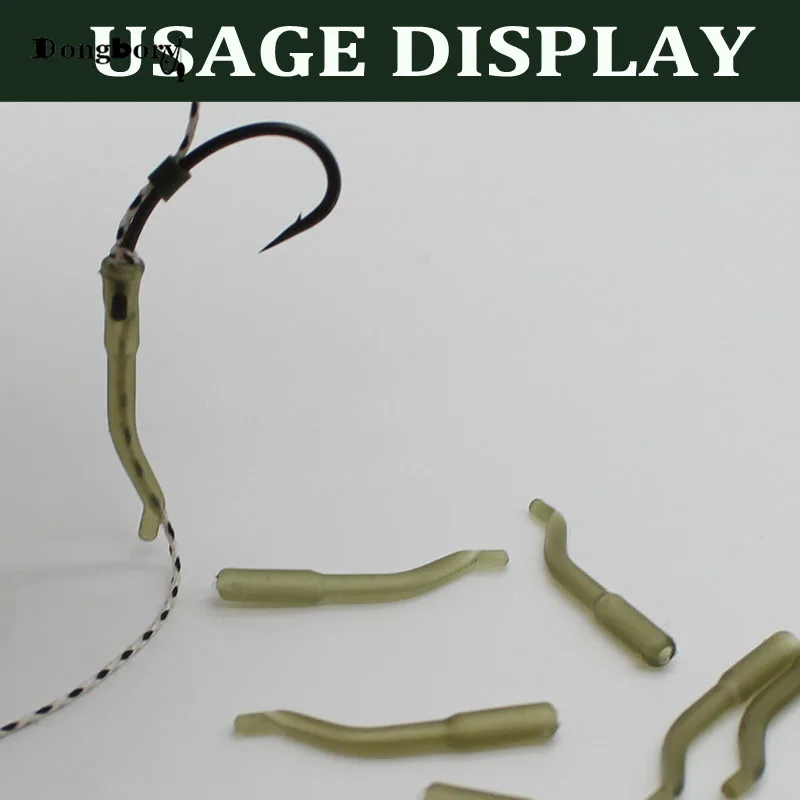 Accesorios de pesca de carpa, aparejos de pesca con gancho de goma, alineador de línea de manga, Micro camuflaje, Terminal de Color, aparejo giratorio para el pelo, 20 piezas - imagen 5