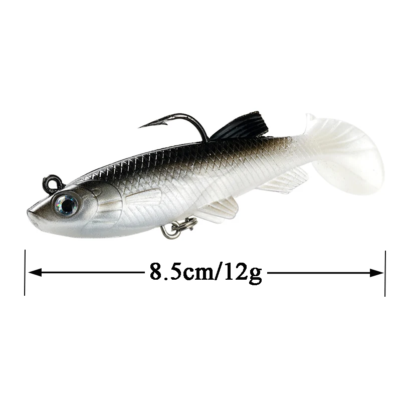 Señuelos de pesca de silicona Wobblers, cebo artificial, señuelos de plantilla de goma, aparejos de pesca, perca de parque, lubina, carpa, cuchara, 12G, 1 ud. - imagen 2