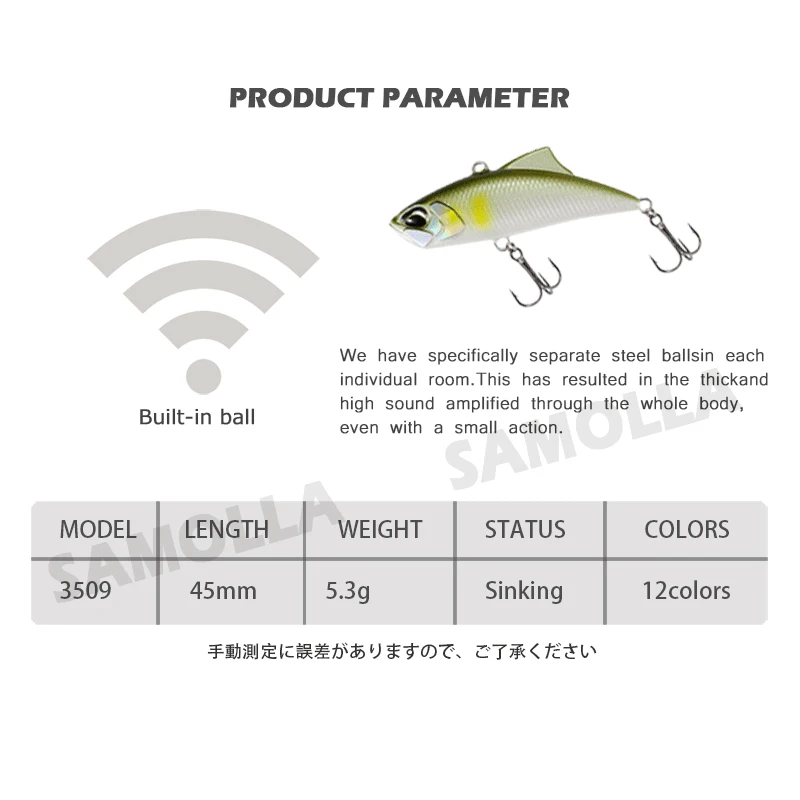 Wobblers artificiales Isca, accesorios de pesca, señuelo que se hunde con vibración, 5,3g, 45mm - imagen 5