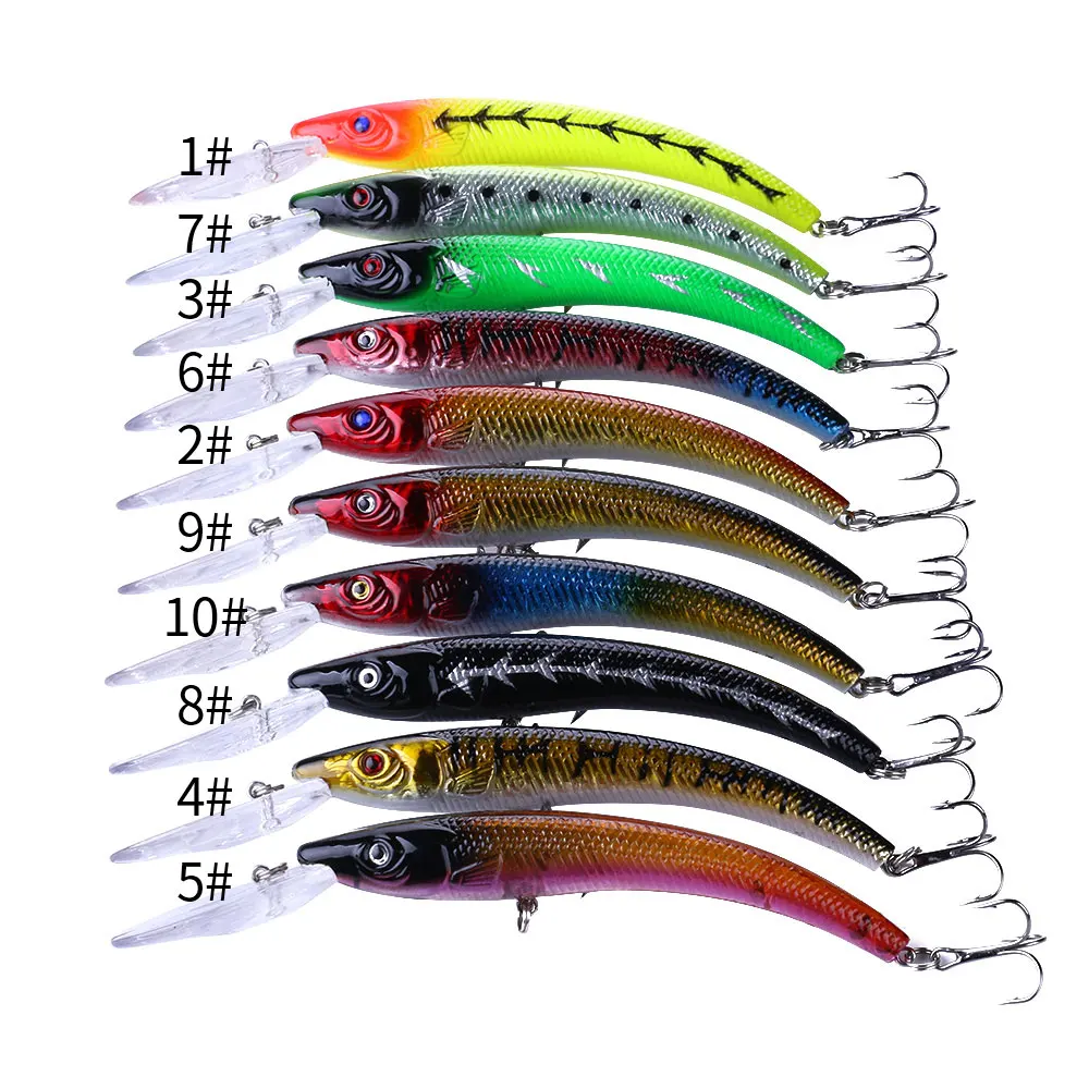 HENGJIA-señuelo de pesca de 1 piezas, cebo duro de 15,5 cm, 18g, pececillo, Crankbait, Wobblers, Peche Bass, cebos artificiales, Lucio, carpa, Swimbait - imagen 3