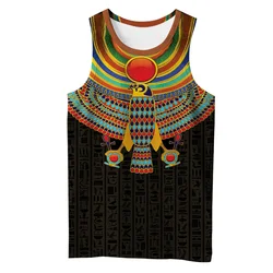 Chaleco estampado 3D Anubis y Ojo de Horus sin mangas