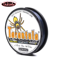 Línea de nailon TAKEDO, sedal de pesca en roca, línea monofilamento de nailon gris araña TARANTULA