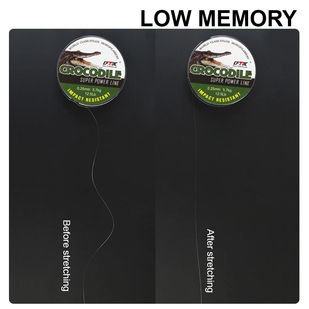 Línea de nailon para pesca en hielo FTK, 0,08 MM-0,25 MM, 2,9-12,5 LB, 1,3 kg-5,7 kg, línea líder de marca fuerte, línea de pesca transparente, accesorios de Peche - imagen 2