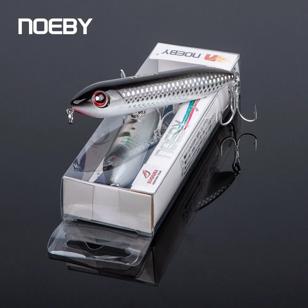 NOEBY-señuelo de pesca de lápiz Topwater, cebos duros, Wobblers de Rattlin, señuelo de pesca de Lucio, Aritifical 9074 andador, 90mm, 12,5g - imagen 5