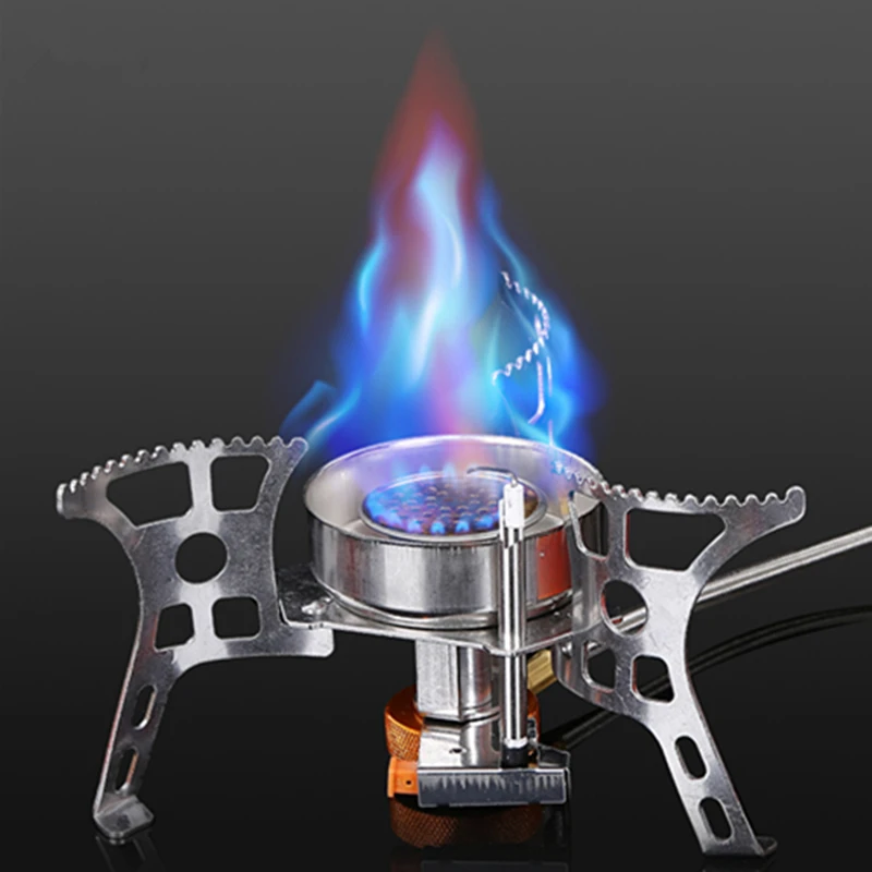 Estufa de Camping plegable de alta calidad, Mini estufa de Gas a prueba de viento para exteriores, cocina portátil, Picnic, butano - imagen 3