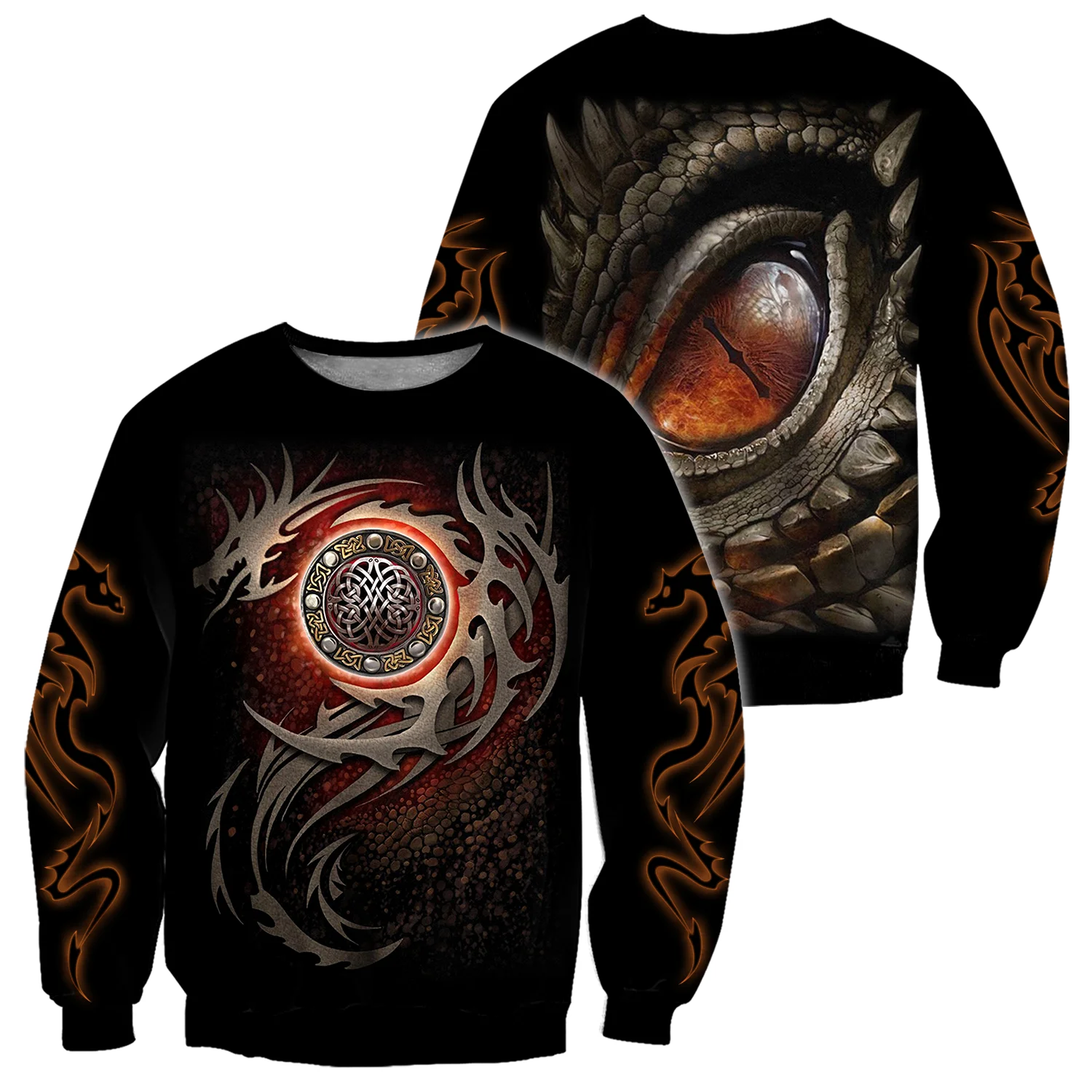 Armadura tatuaje y mazmorra dragón 3D impreso Unisex Deluxe Sudadera con capucha hombres sudadera Zip pulóver chaqueta Casual chándal KJ0279 - imagen 4