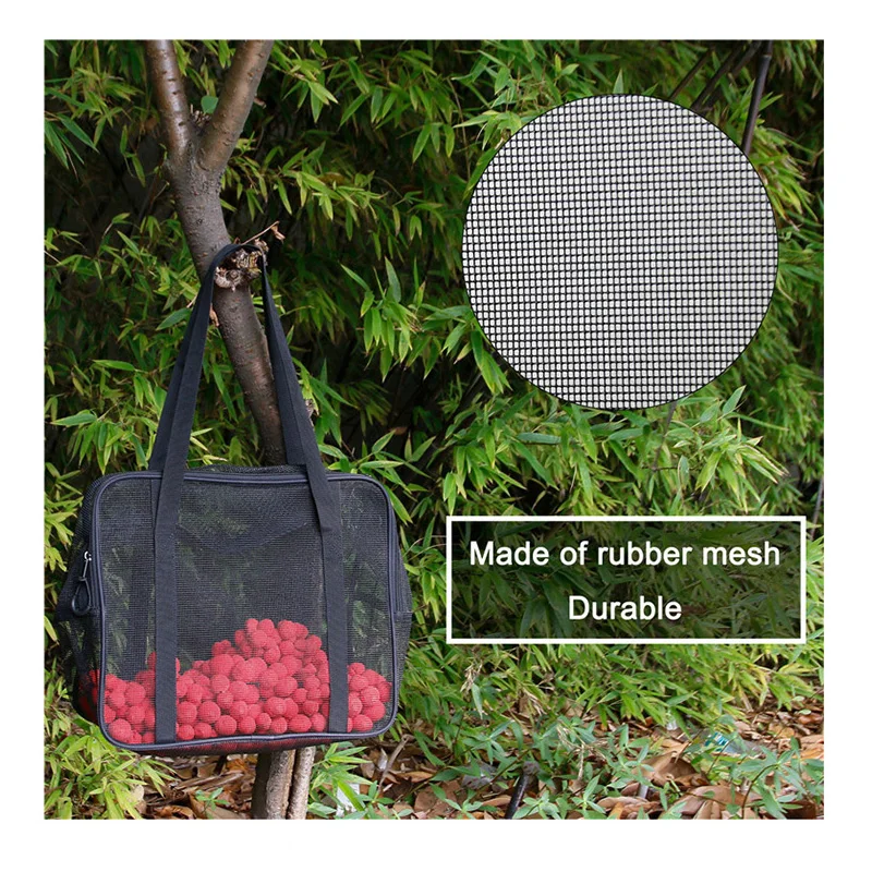 Bolsa de almacenamiento portátil para cebo al aire libre, bolsa de malla transpirable 420D, tela Oxford, bolso de pesca, equipo de pesca X614G - imagen 5