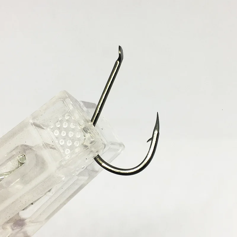Anzuelos enteros a granel, anzuelo plano de acero rico en carbono con cabeza de anzuelo de púas, anzuelo de Pesca de carpa, aparejos, accesorios de Pesca - imagen 3