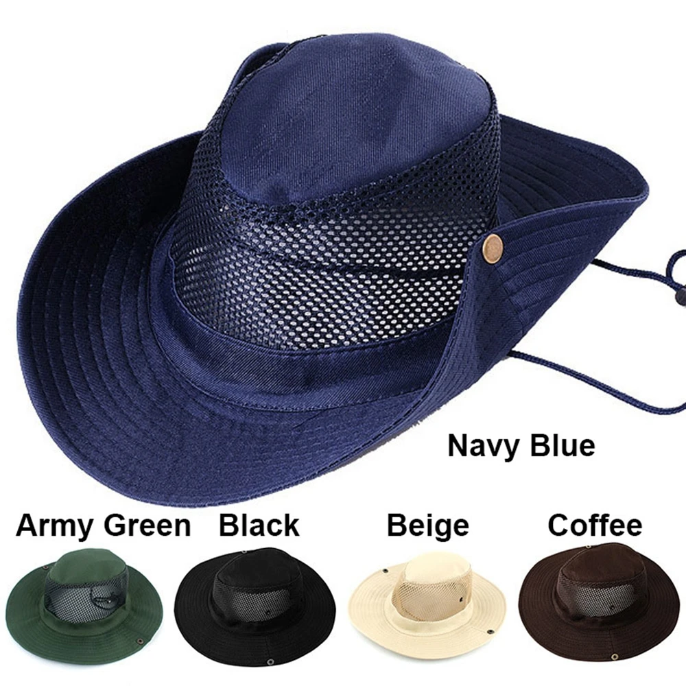 Sombrero de ala ancha transpirable para hombre, gorro de pesca para ciclismo, con solapa de cubo, accesorios nepaleses - imagen 5