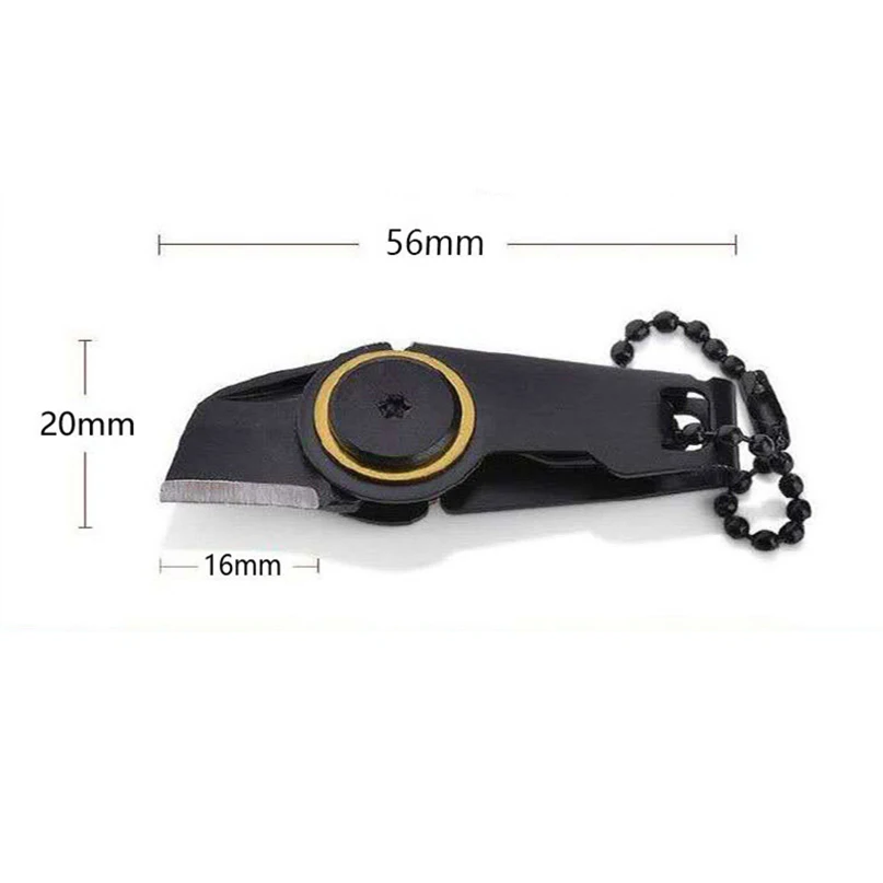 EDC Gear-Mini cuchillo de hoja para campamento al aire libre, paquete de cortador de caja de supervivencia, pelador abierto, pelar, cortar, doblar, herramientas de bolsillo, paquete de abridor